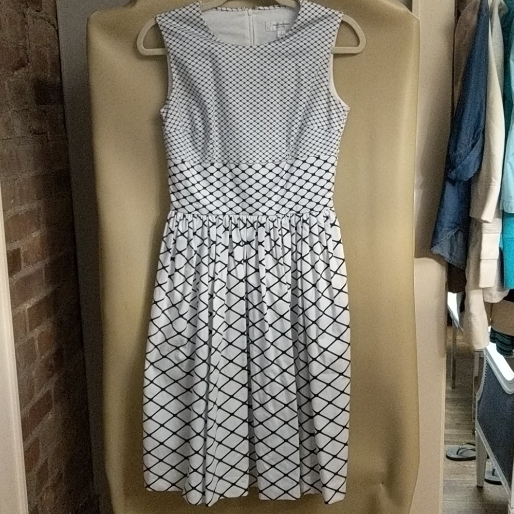 Isaac Mizrahi for Target blue and white midi dress